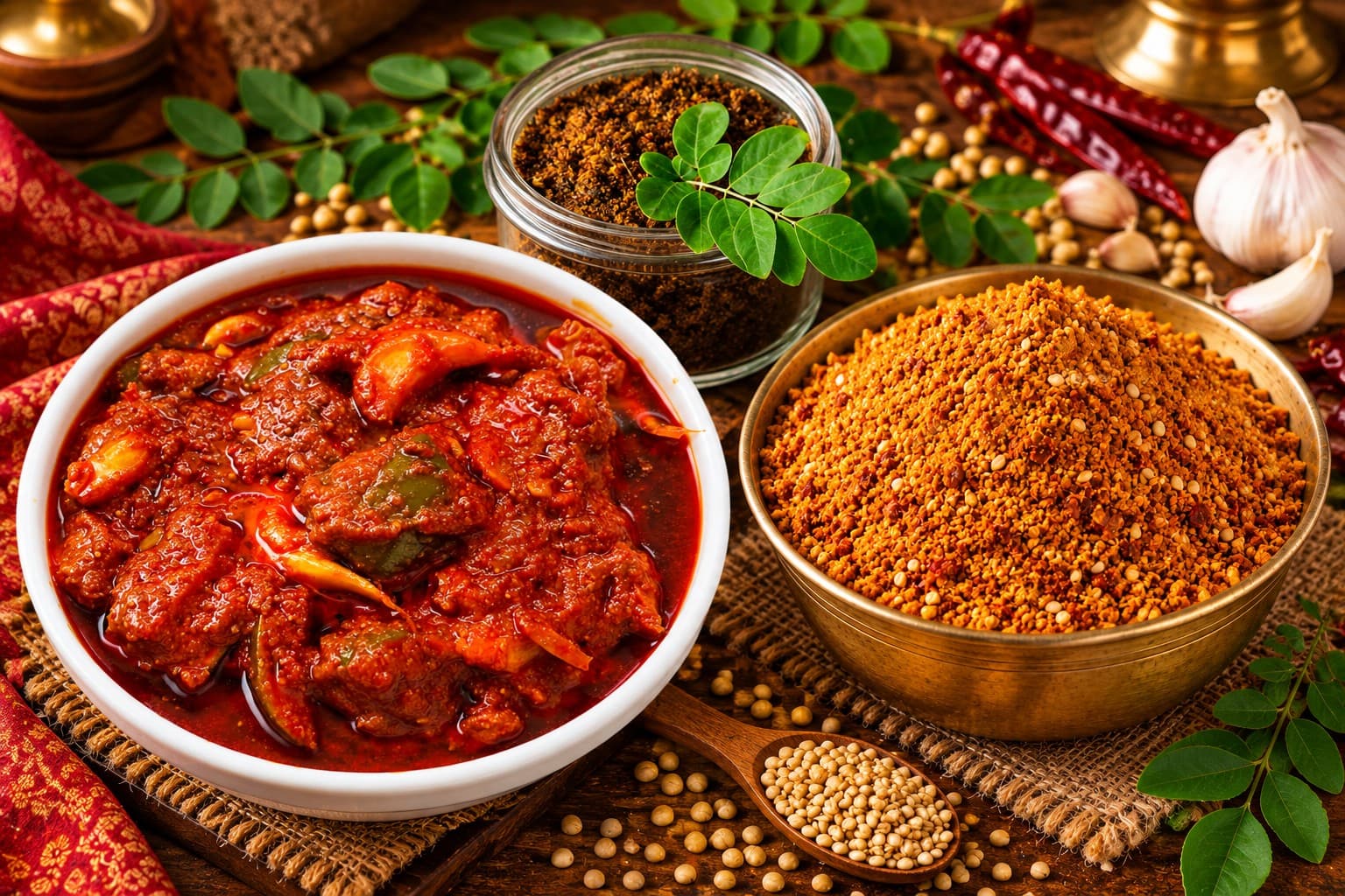 Authentic homemade Mango Pickle, Nuvella Karam & Munagakku Karam Combo
